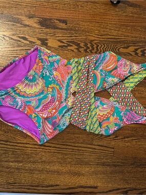 Trina Turk Bright Purple Swim Suit